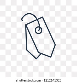 Tags vector outline icon isolated on transparent background, high quality linear Tags transparency concept can be used web and mobile