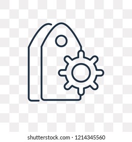 Tags vector outline icon isolated on transparent background, high quality linear Tags transparency concept can be used web and mobile