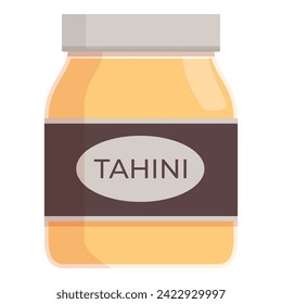 Tahini cuisine icon cartoon vector. Food hummus. Pita dip greek