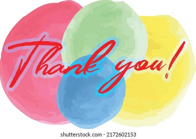 Tahnk You Sign Colorful Paint Background Stock Vector (Royalty Free ...