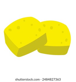 Tahu kuning vector illustration, fresh yellow tofu icon clip art image, indonesian traditional snack or side dish, tahu kuning kediri local food indonesia