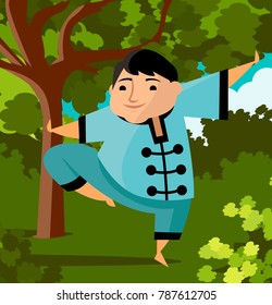 tai chi chuan chubby cute man