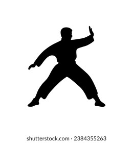 Tai Chi Symbol Icon on White Background - Simple Vector Illustration