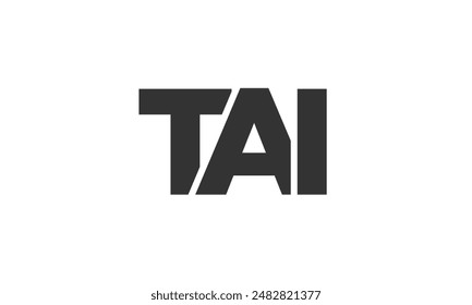 TAI logo design template with strong and modern bold text. Initial based vector logotype featuring simple and minimal typography. Trendy company identity ideal for businesses brand presence.