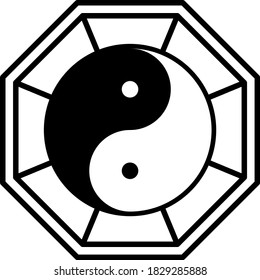 A taiji isolated vector illustration