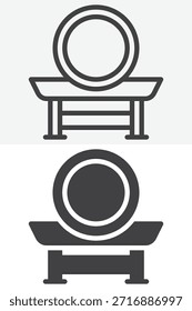 Taiko drum icon set illustrated in line and outline with solid style. Editable stroke vector icon, Japanese music sign and symbol.