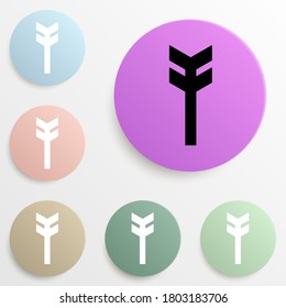 tail of an arrow badge color set. Simple glyph, flat vector of web icons for ui and ux, website or mobile application