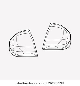 Tail light icon line element. Vector illustration of tail light icon line isolated on clean background for your web mobile app logo design.