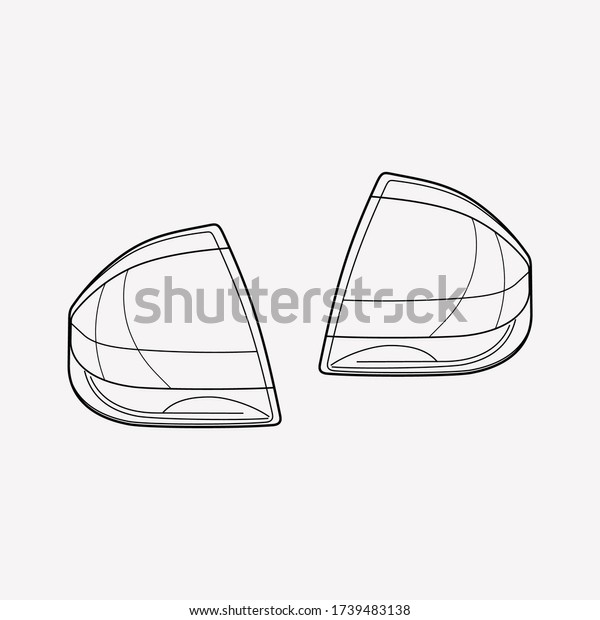 Tail light icon line element. Vector illustration\
of tail light icon line isolated on clean background for your web\
mobile app logo design.