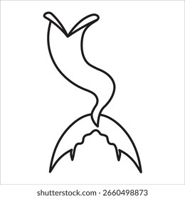 Tail stock icon outline vector