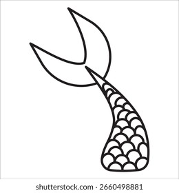 Vector de contorno de icono de stock de cola