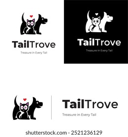Tail Trove Treasure in every tail pet business logo and name