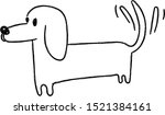 tail wagging dog adorable hand drawn cartoon funny kid