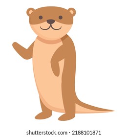 Tail weasel icon cartoon vector. Cute animal. Funny sable