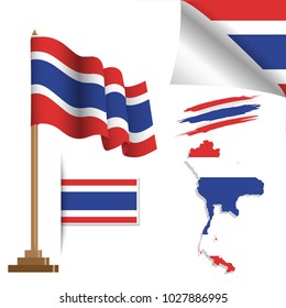 tailand flags special vector illustration