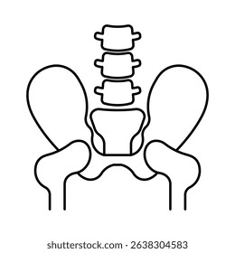 tailbone Human Anatomy Line Icons Editable Stroke