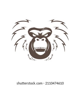 tailed macaque vintage logo design, vector graphic symbol icon sign illustration