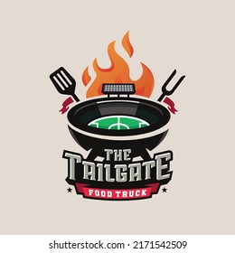 The Tailgate Food Truck Logo Template