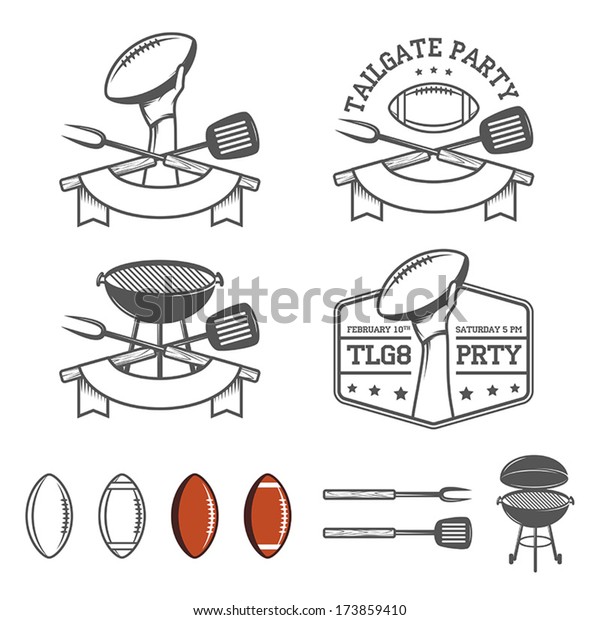 Tailgate party design elements\
set