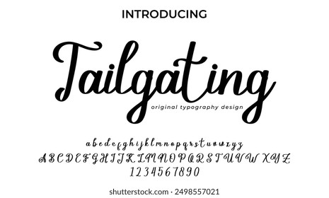 Pincel con estilo pintado con letras mayúsculas del Vector, alfabeto, tipografía