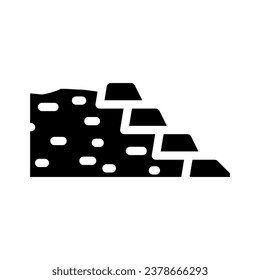 tailings management glyph icon vector. tailings management sign. isolated symbol illustration