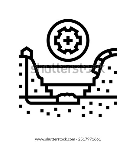 tailings management line icon vector. tailings management sign. isolated contour symbol black illustration