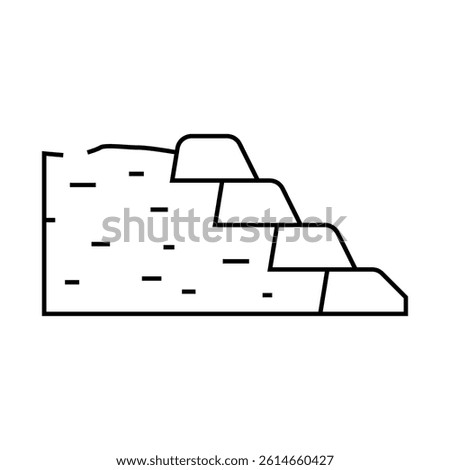 tailings management line icon vector. tailings management sign. isolated contour symbol black illustration