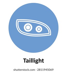 Taillight Vector Icon which can easily modify or edit

