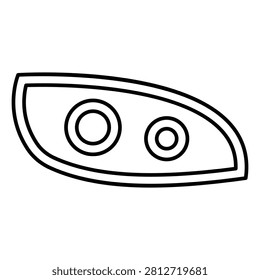Taillight Vector Icon which can easily modify or edit

