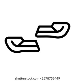 Taillight Vector Line Icon Design