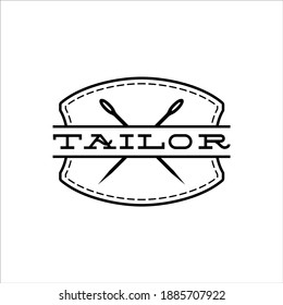 Tailor badge with elegant and classic design style