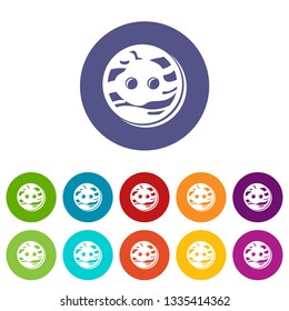 Tailor button icons color set vector for any web design on white background