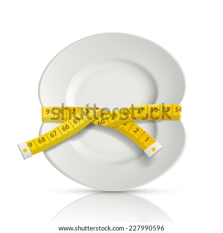 tailor centimeter around the plate