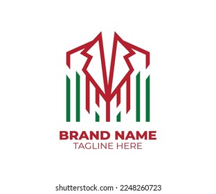 Logo De La Ropa Tailora. Vector e ilustración. Aislado en fondo blanco