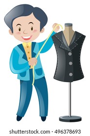 Ilustración de la ropa de corte y coser a medida
