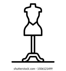 Tailor dummy icon. Outline tailor dummy vector icon for web design isolated on white background