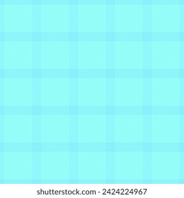 Tailor fabric vector background, trend pattern texture seamless. String check textile plaid tartan in teal and cyan color.
