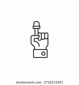 tailor fingertip icon sign vector