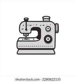 Tailor icon design template, sewing machine illustration design