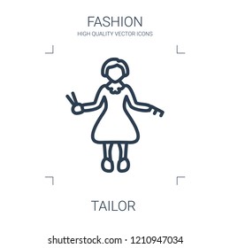 tailor icon. high quality line tailor icon on white background. from fashion collection flat trendy vector tailor symbol. use for web and mobile