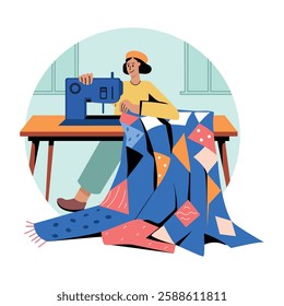 Tailor illustration in flat style 