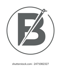 Tailor Logo combine with letter B vector template