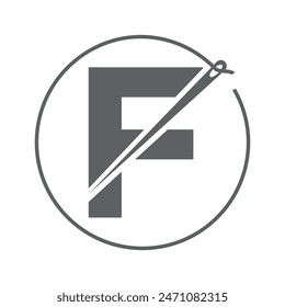 Tailor Logo combine with letter F vector template