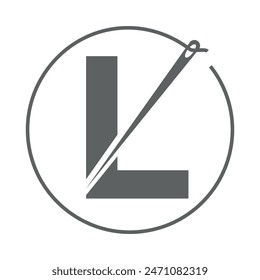 Tailor Logo combine with letter L vector template