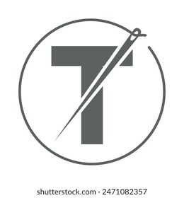 Tailor Logo combine with letter T vector template