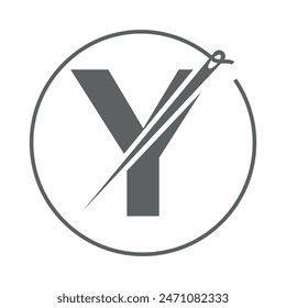 Tailor Logo combine with letter Y vector template