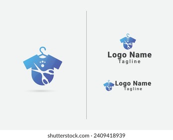 Tailor logo design. Clothing logo design. T-shirt vector art. Tailor center logo. Premium template. Finance. scissors. Fashion