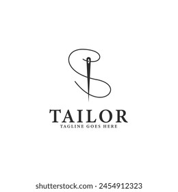 Tailor logo design template vector illustration