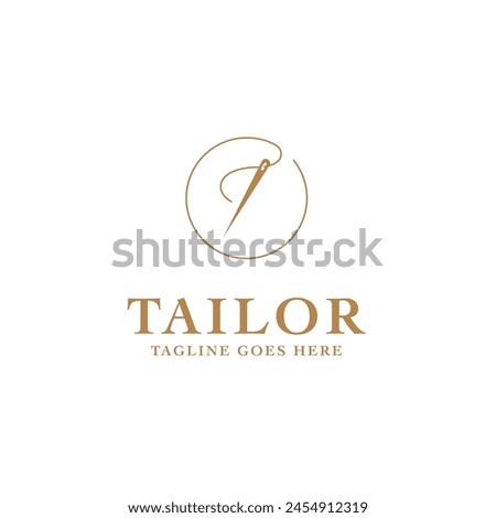 Tailor logo design template vector illustration