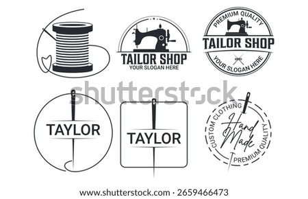tailor logo design vector illustration